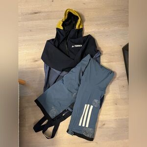 Men’s ski suit - Adidas Terrex Jacket in Blue with Blue Pants